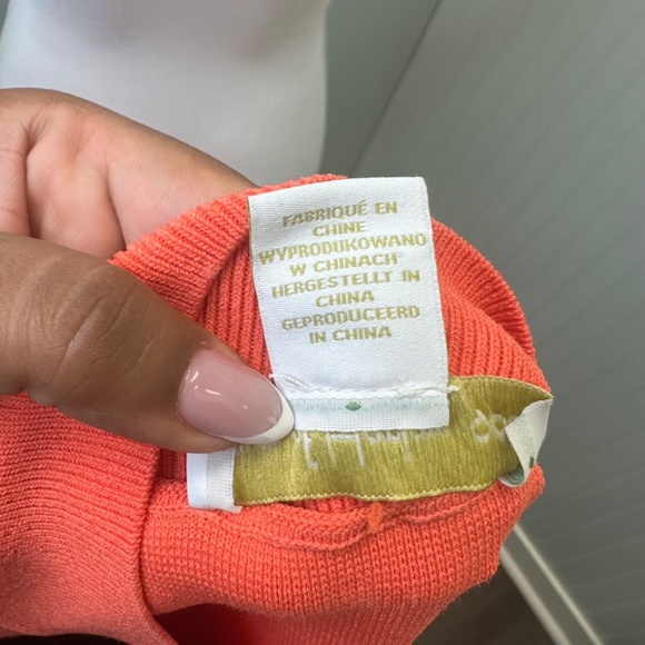 REVOLVE House of Harlow 1960 orange sleeveless turtle neck top size Large - Picture 7 of 7